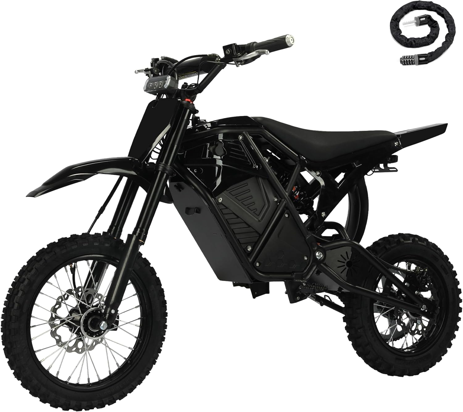 Qlife Vela E5 Electric Dirt Bike for Teens Adults,3500W Peak Mid-Drive Motor,38MPH&53-Miles Off-Road Electric Motorcycle with 48V 23Ah Battery,Full Suspension E Bike,Dual Hydraulic Brakes