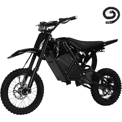 Qlife Vela E5 Electric Dirt Bike for Teens Adults,3500W Peak Mid-Drive Motor,38MPH&53-Miles Off-Road Electric Motorcycle with 48V 23Ah Battery,Full Suspension E Bike,Dual Hydraulic Brakes