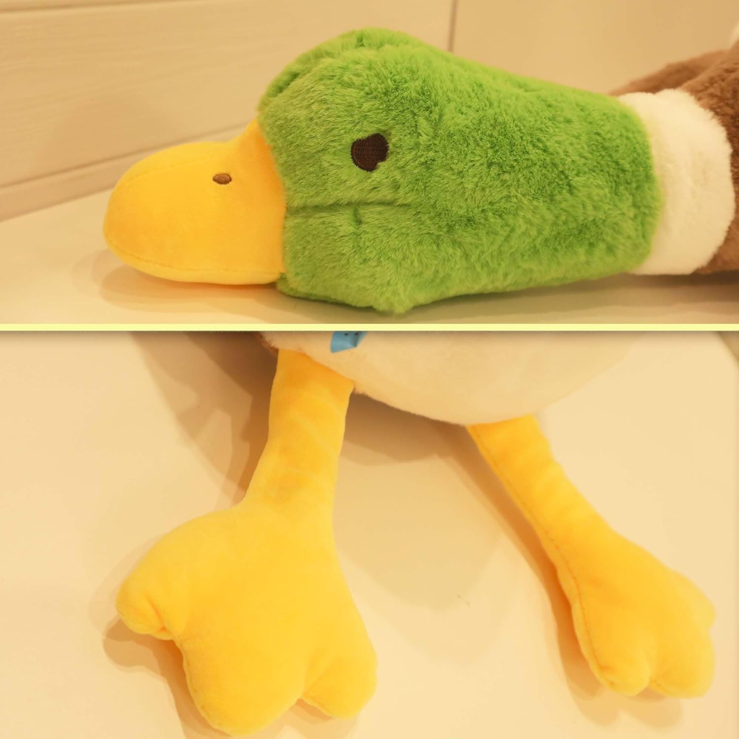 NTC MONO アヒルとマガモのぬいぐるみ – ネイチャーテクニカラー公式 巨大なマガモのぬいぐるみ 抱き枕 ソフトグリーンアヒルのぬいぐるみ ぬいぐるみ かわいいマガモのギフト 誕生日 子供 彼女 あらゆる