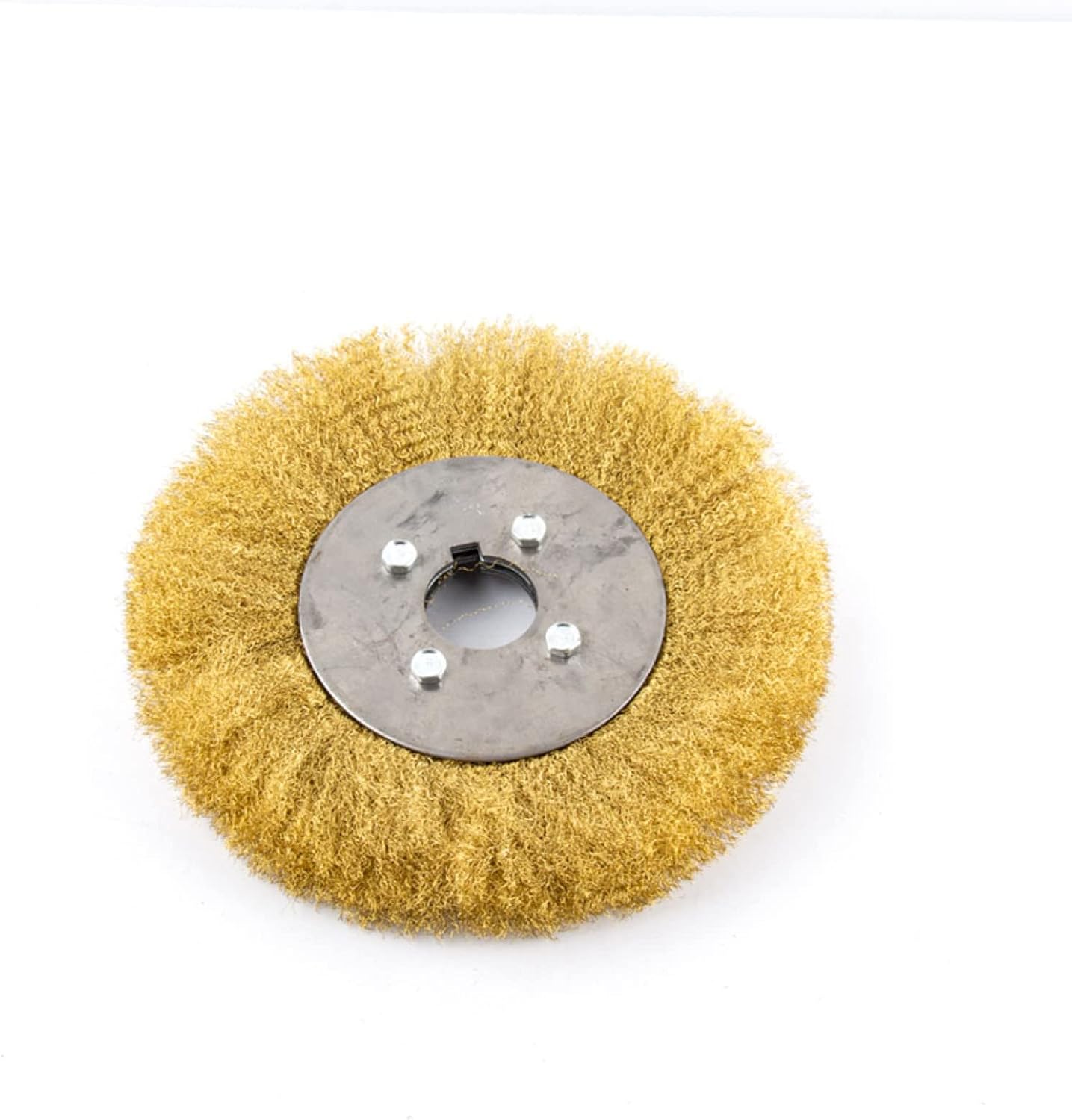 1pc 0.13mm Flat Brass Wire Wheel Brush 3" - 10" For Bench Grinder Polishing Abrasive Tool Metal Derusting Wood Deburring,200mmx25mm 1PC
