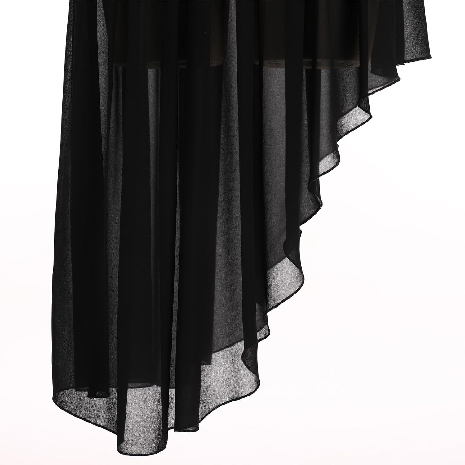 AFAVOM Women Metallic Sequin Praise Dance Dress Asymmetric Ruffle Overlay Dress Liturgical Lyrical Dancewear Worship Costume - Image 5