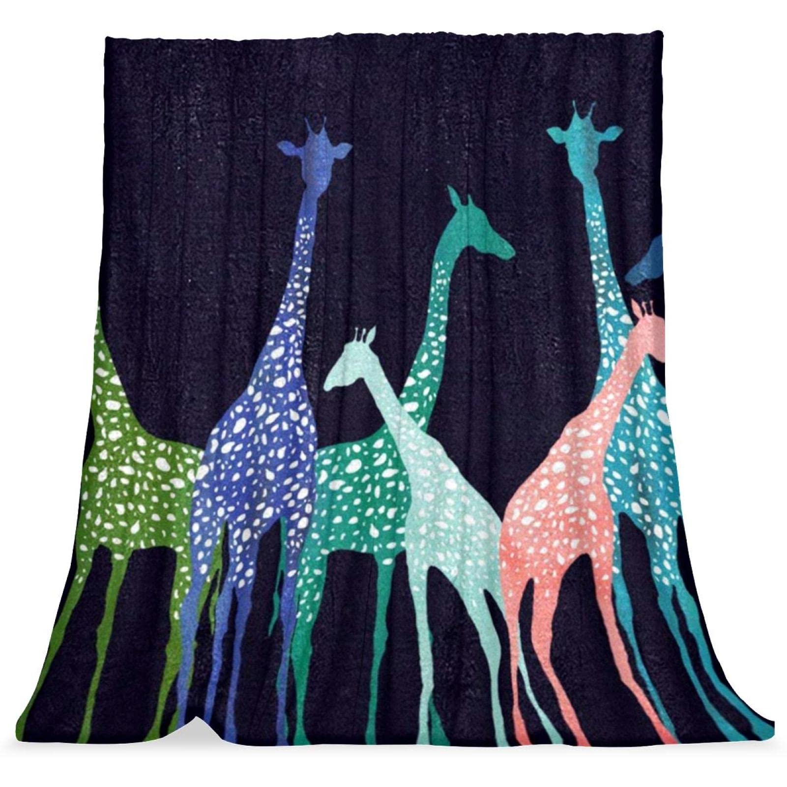 Couverture de lit girafe pour chambre d'enfant douillette et colorée