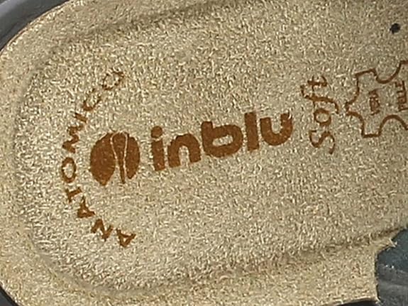 Ciabatte sanitarie da uomo blu in pelle con sottopiede anatomico Italia Trend - 42