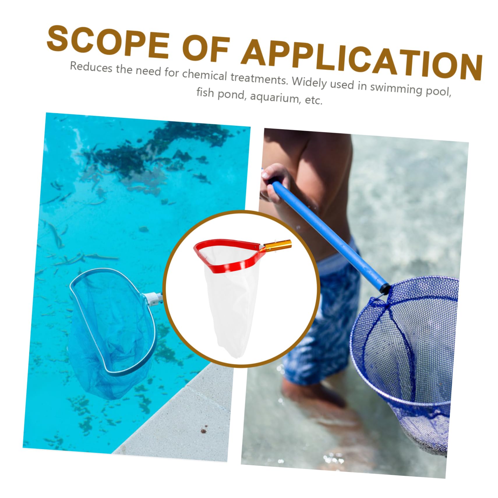 Hoja De Red Piscina Skimmer Net Piscina Limpiador Tanque De Peces De Red Piscina Accesorios Piscina De Seguridad Piscinas Suministros De Limpieza Cuchara De Red Piscina De Malla