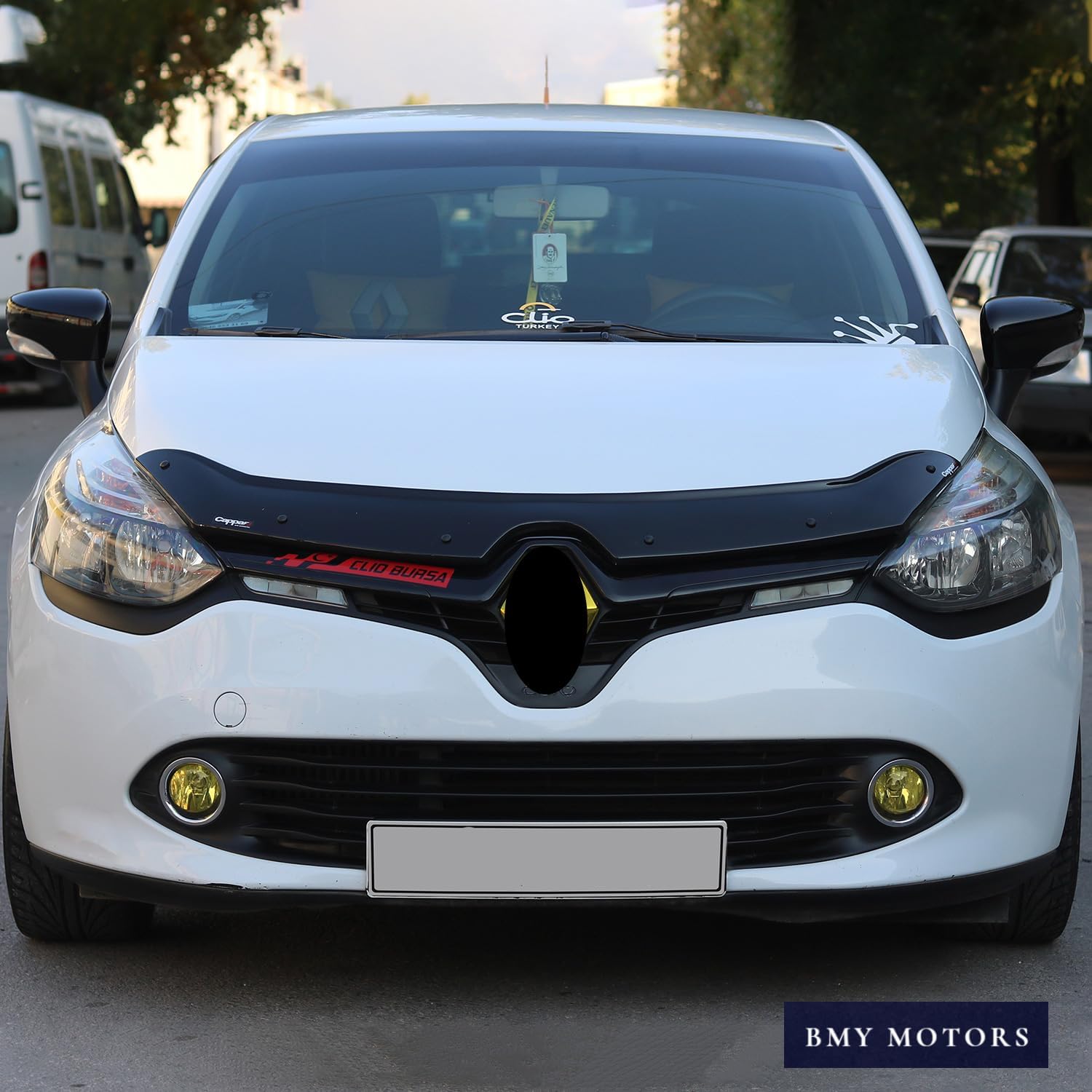 BMY Hood Deflector/Front Bug Shield Compatible for Renault Clio IV 2012-2019 Hood Guard Bonnet Protector | Particles & Bug | Car Accessories