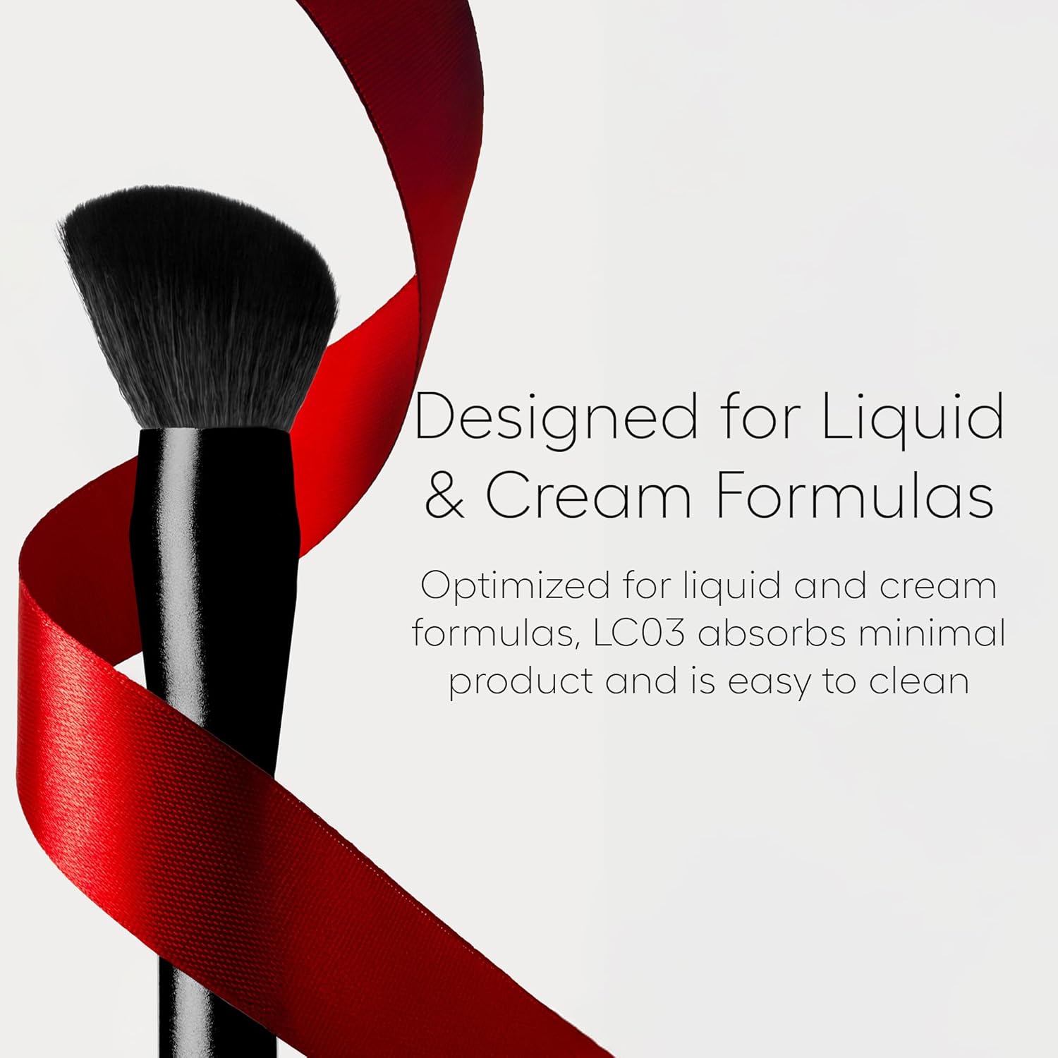 rephr LC 03 Foundation Brush, Synthetic Bristles, designed for Liquids and Cream based products