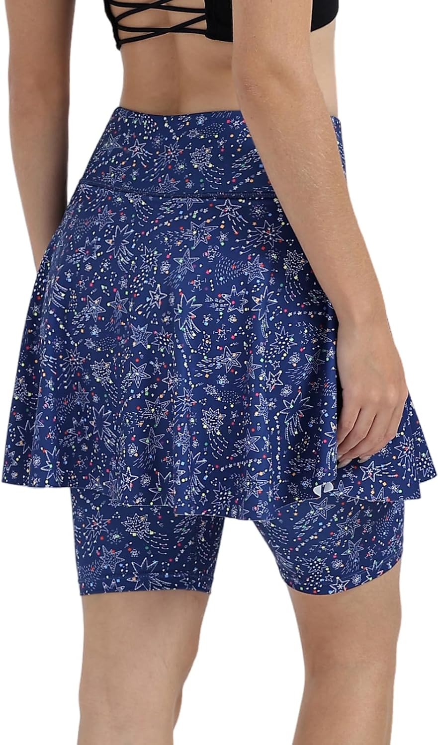 Women Athletic Skorts Skirts with Legging(Shorts Longer Than Skirs),Women Split Swim Skorts Skirts Pockets