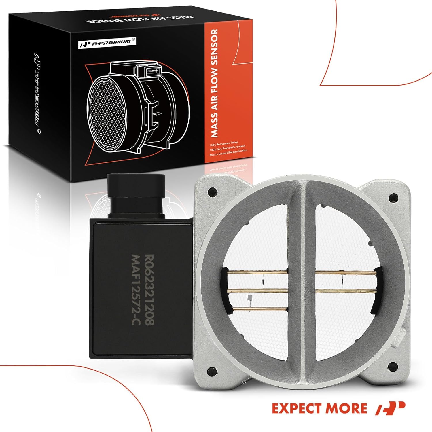 A-Premium Mass Air Flow Sensor Meter [6,8Cyl 4.3 5.0 5.7 7.4 8.1L] Compatible with Chevy & GMC & Cadillac Vehicles, Corvette, Camaro, Express, Escalade, Savana, Tahoe, Yukon, C/K Class, P30 & More