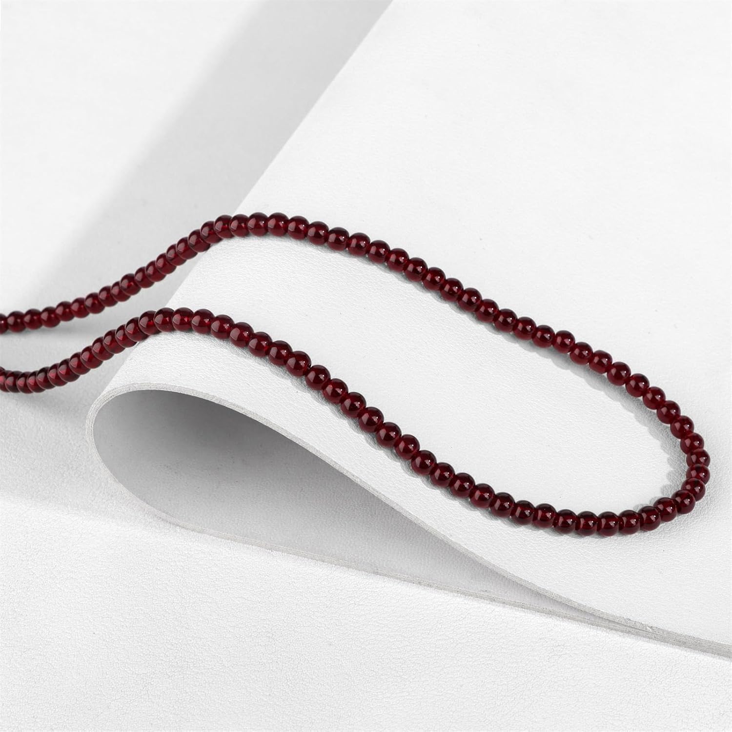 Turquoise Natural Stone Necklace for Women 4mm Handmade Crystal Choker Bead Necklace Gemstone Necklace Healing Crystal Jewelry for Women - Image 4