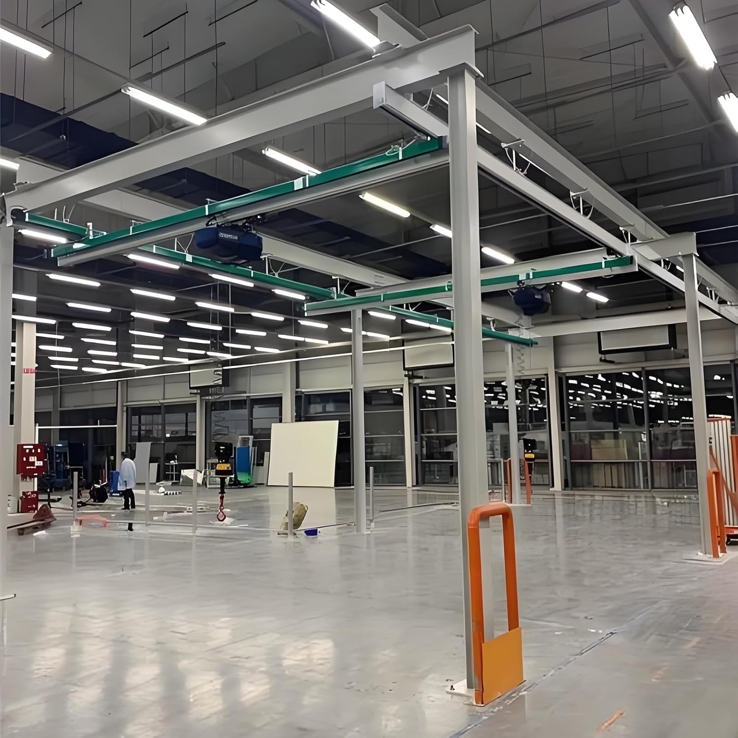 8 Wheels Beam Trolley Assembly Compatible Unistrut 1-5/8"Wide & Taller Strut Channel Track for Hoist Trolley or Sliding Door Rollers,Rail Track System-Garages -Warehouse 4Pack