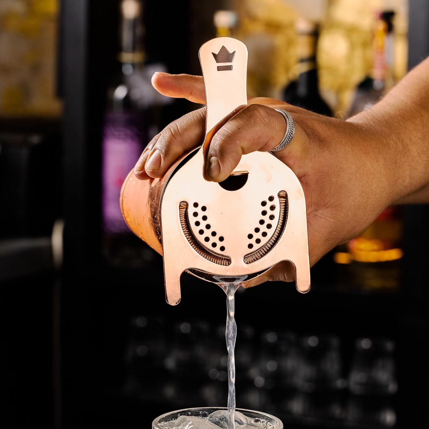 Cocktail Kingdom Koriko® 2-Prong Hawthorne Strainer - Copper-Plated