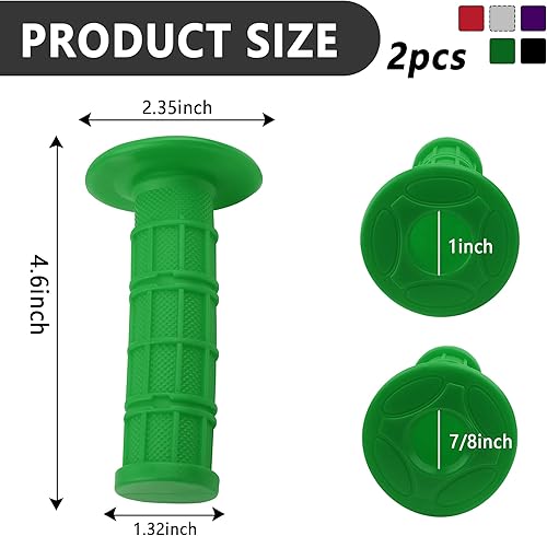 Miniatura 2 de 2 empuñaduras de motocicleta, agarres de goma antideslizantes con 78 pulgadas izquierda y 1 pulgada derecha compatibles con CRF KXF, agarres