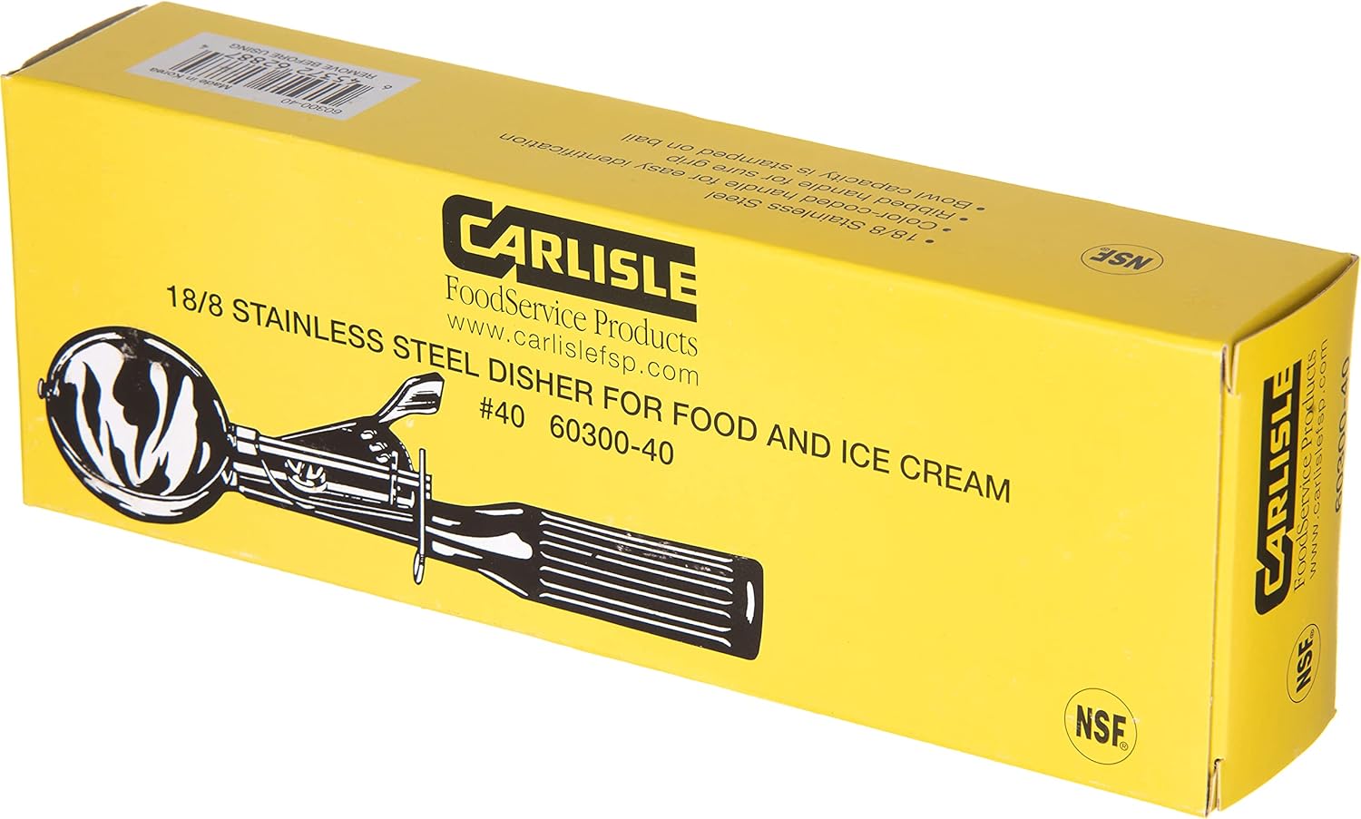 Carlisle FoodService Products 6030040 Cuchara de acero inoxidable para