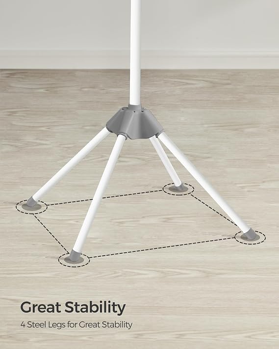 SONGMICS Clothes Airer,3-Leg Folding Indoor Clothes Drying Rack