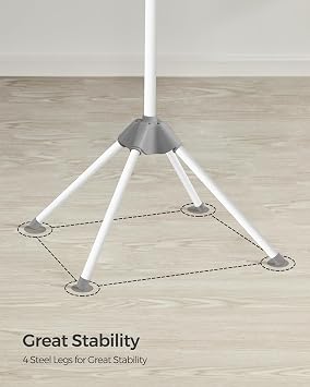 SONGMICS Clothes Airer,3-Leg Folding Indoor Clothes Drying Rack