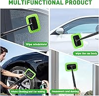 Vista 2 de Herramienta Limpiadora de Parabrisas Xindell – Kit de Limpieza de Ventanas Interiores de Automóvil con Mango Desmontable de 22", Escobilla