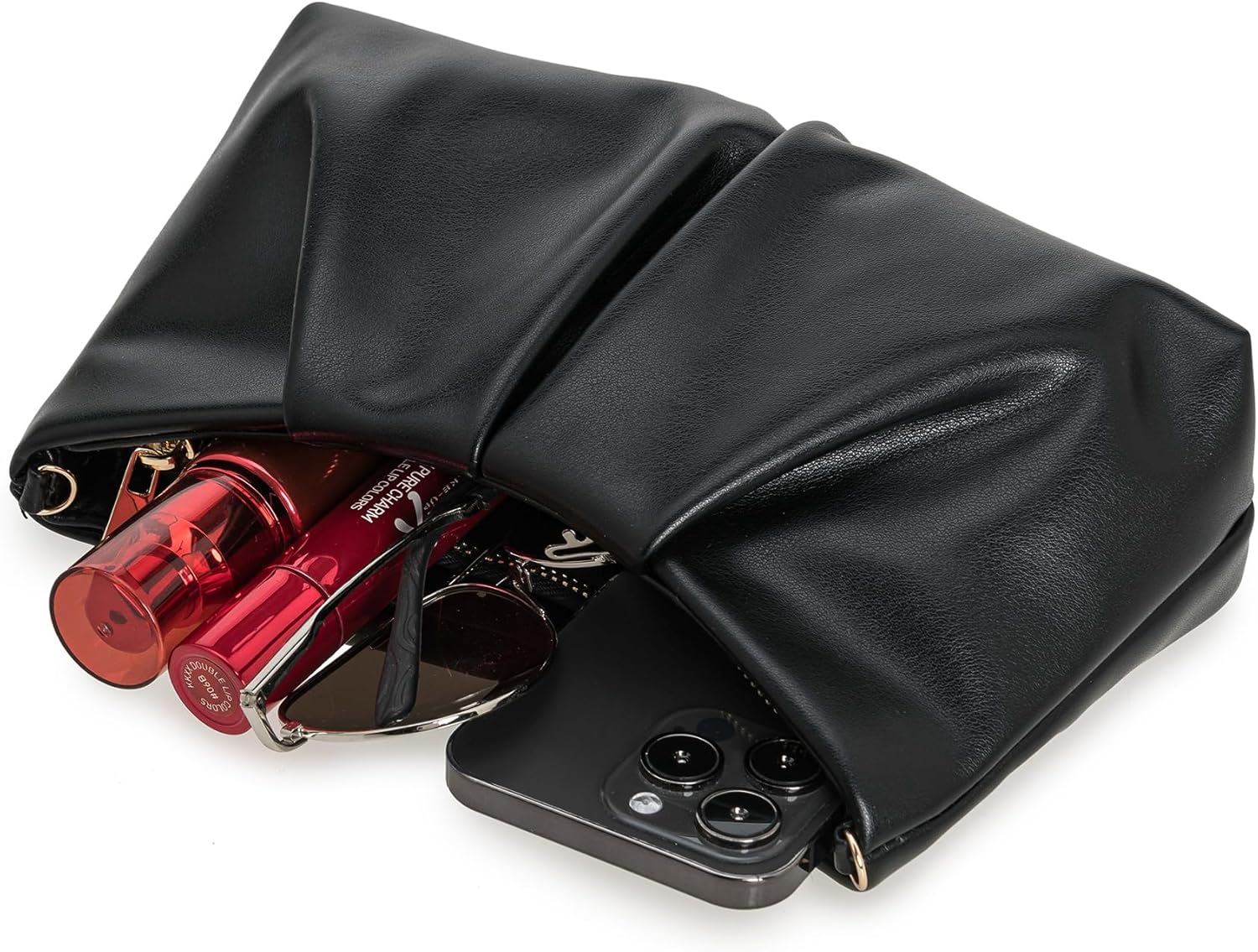 CHARMING TAILOR Women Clutch Bag Dressy Formal Handbag Pleated PU Clutch Purse for Cocktail Prom Wedding Party | Dressy, Formal, Pleated, PU, for Cocktail, Prom, Wedding Party - Image 7