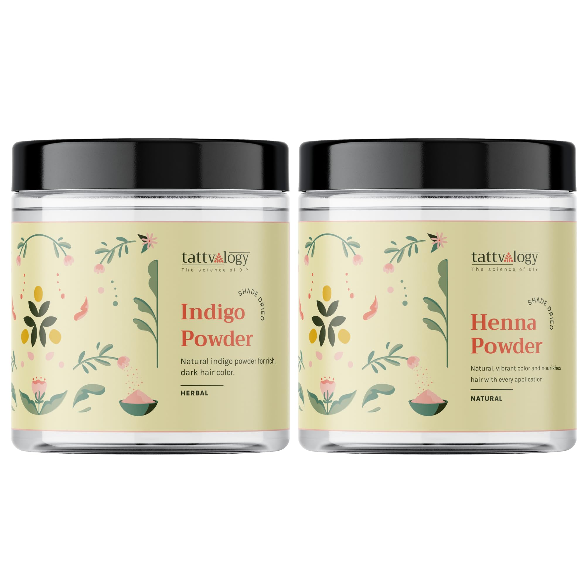 Tattvalogy 100% Natural Henna Powder & Indigo Powder Combo for Hair Coloring | Chemical-Free, Plant-Based Hair Dye | For Soft, Shiny & Naturally Colored Hair (Henna, 200g + Indigo, 175g)-image-9