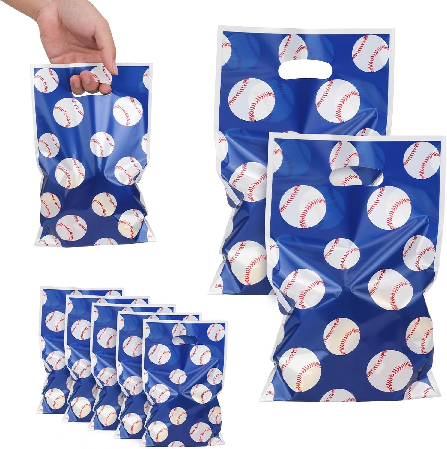 Amazon.com: XIHIRCD 50pcs Baseball Gift Bags, Baseball Themed Party ...