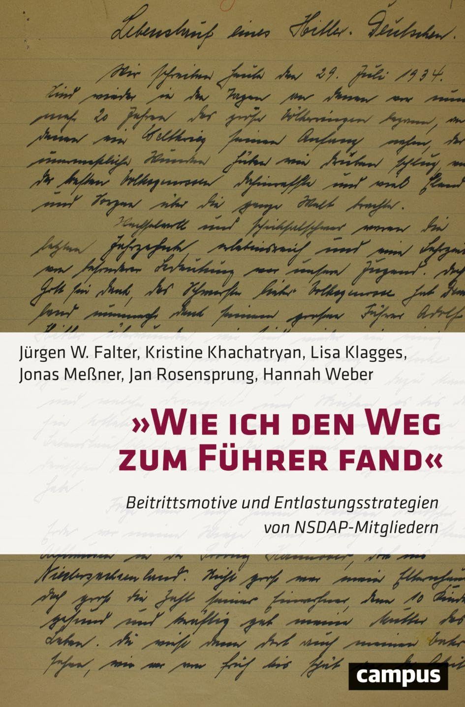 »Wie ich den Weg zum Führer fand«: Beitrittsmotive und Entlastungsstrategien von NSDAP-Mitgliedern