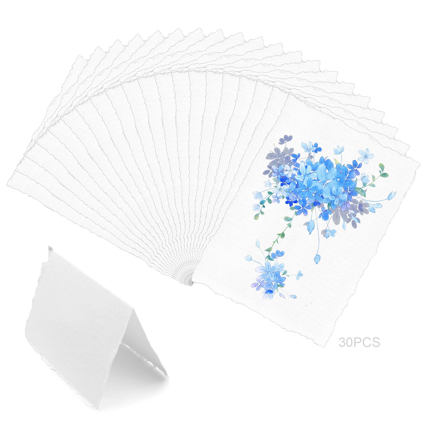 Papier Mixte A4 Crème Fait À La Main Avec Bord Frangé - 21 X 30 Cm