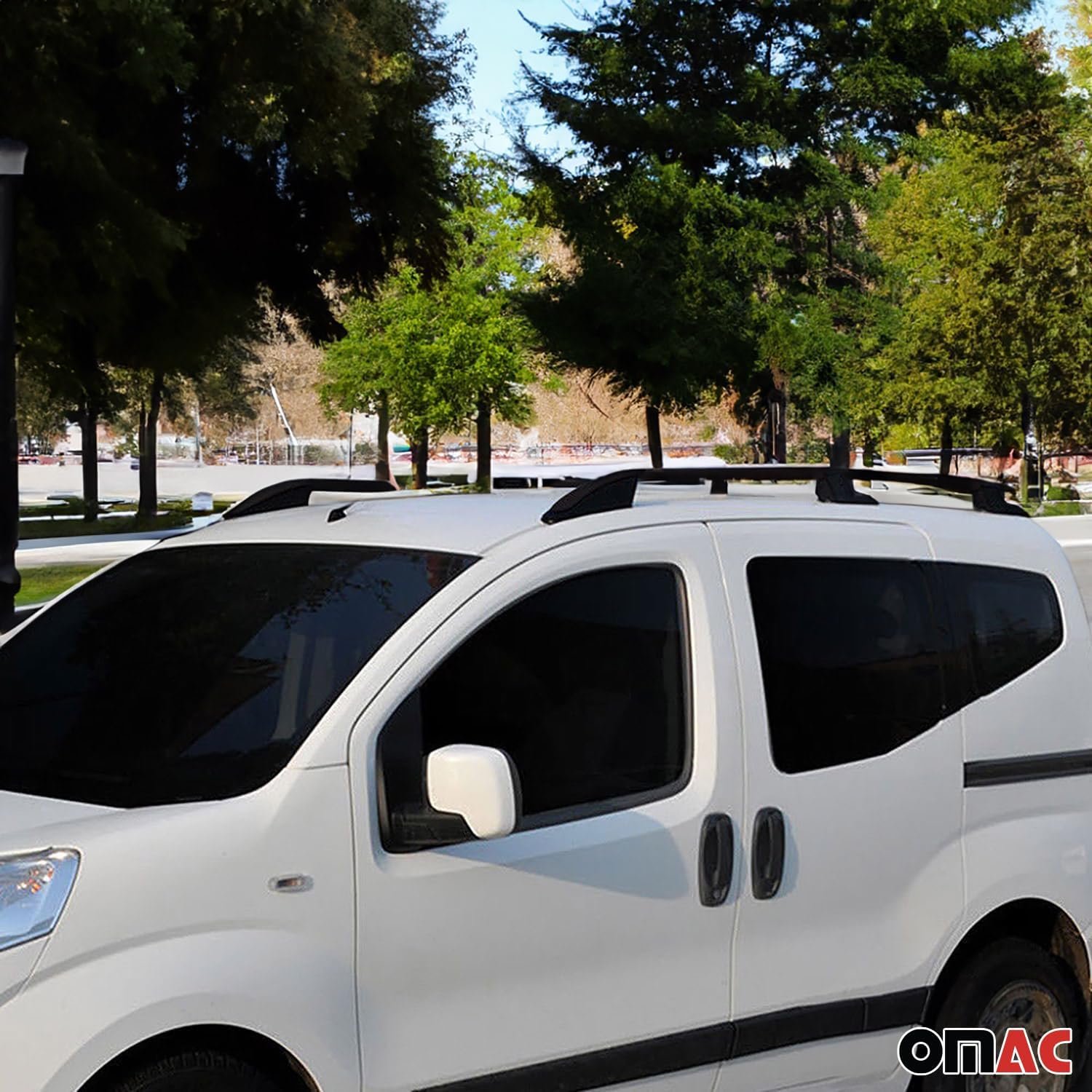 Roof Rack Cross Bars Roof Rack Rail Set for Ford Transit 2015-2026 SWB Black 4Pcs