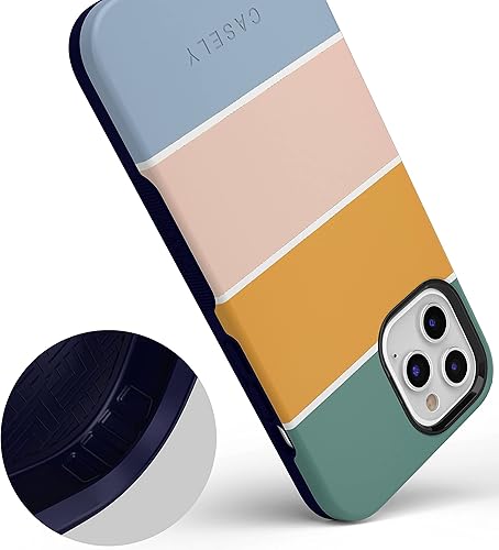 Miniatura 4 de Casely Funda para iPhone 12 Pro Max  Pinta la ciudad  Funda de rayas de bloque de color
