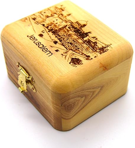 Miniatura 2 de Caja De Madera De Olivo Genuina Tierra Santa Madera De Olivo Jerusalén La Ciudad Vieja