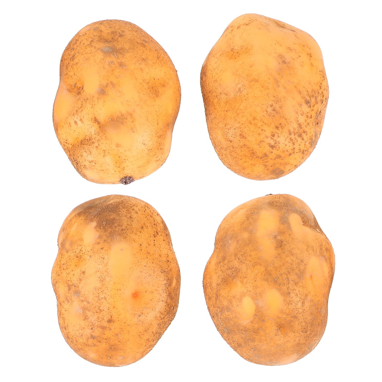 BESPORTBLE 4pcs Artificial Potato Decoration Foam Faux Vegetable Models for Indoor Outdoor Use Educational and Photography Prop