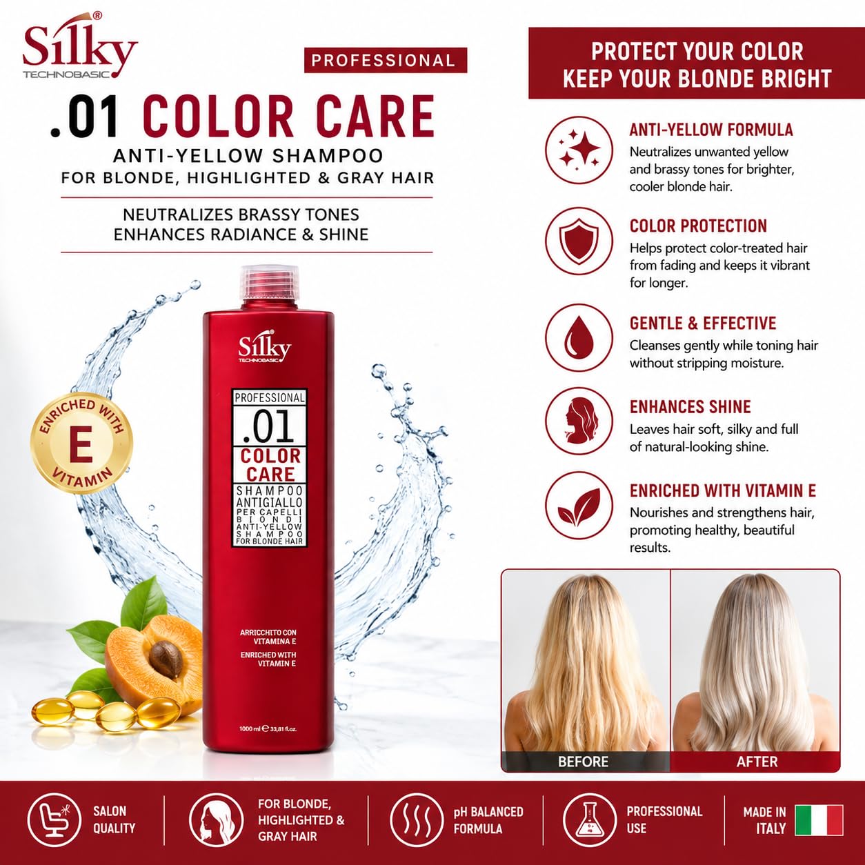 Amazon.com : SILKY .01 COLOR CARE & Sulfate Free Shampoo Blends