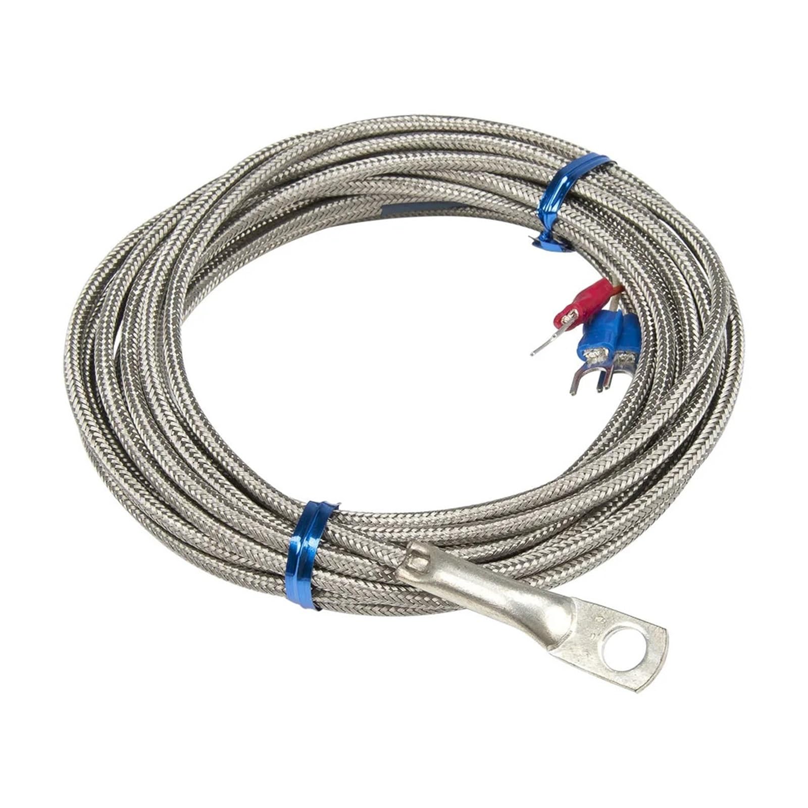 FTARR02 PT100 Typ 5 m Metallgeschirmtes Kabel 6 mm Durchmesser Ringkopf-RTD-Temperatursensor