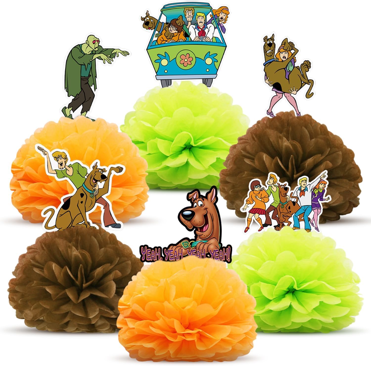 6 Party Centerpieces for Scooby Party Supplies Dog Theme Birthday Table Decorations