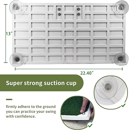 Miniatura 10 de Entrenador de swing de golf - Equipo de entrenamiento de golf con 5 ajustes de altura - Simulador de práctica de hierro y club en casa e interior -
