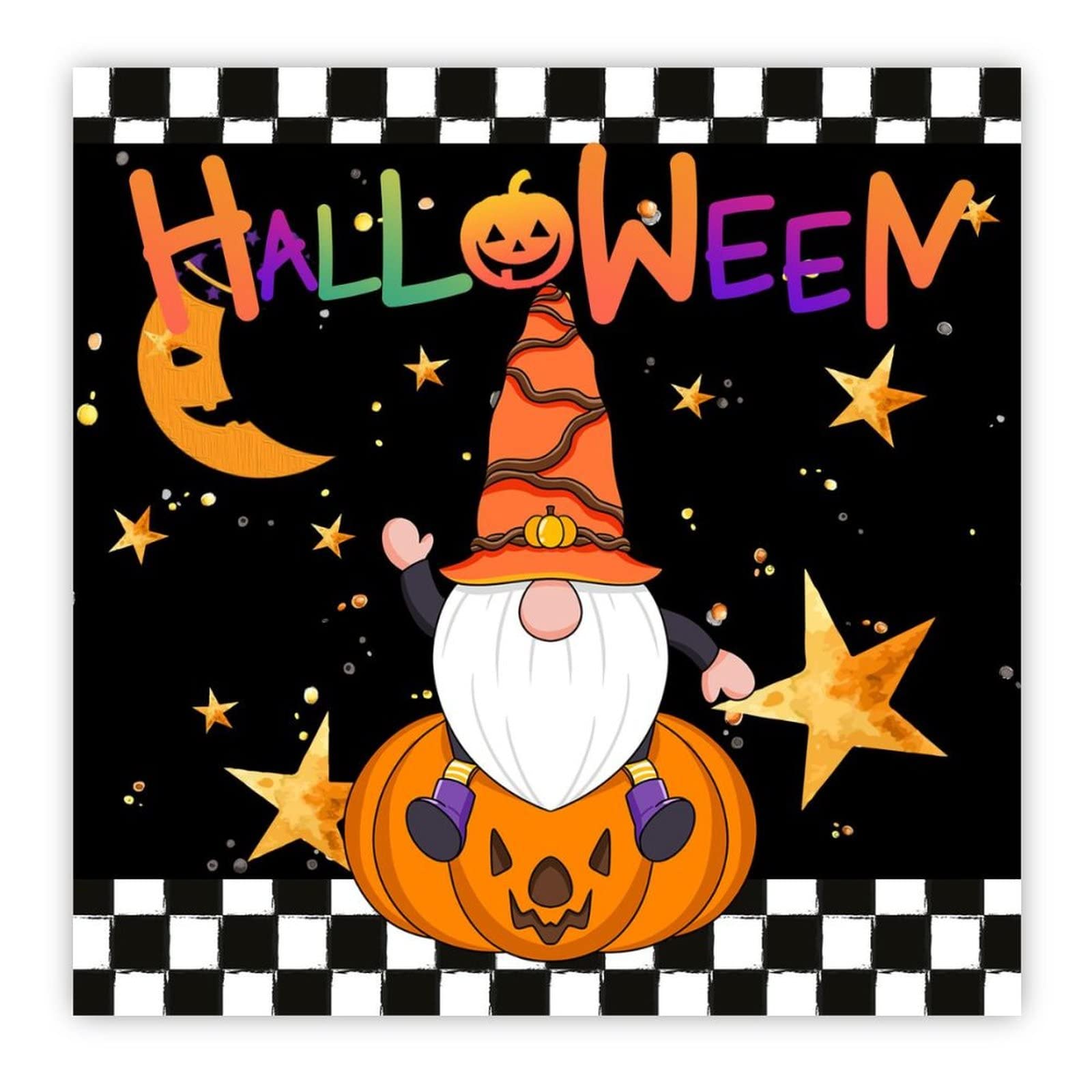 Plaque en bois Halloween pour décoration murale minimaliste