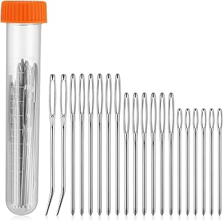 20Pcs Yarn Needle for Crocheting Large Eye Sewing Needles Leather Needle Hand Leather Sewing Needles Stainless Steel Yarn Darning Needle Wool Hand Sewing Knitting Needles for Crochet Projects