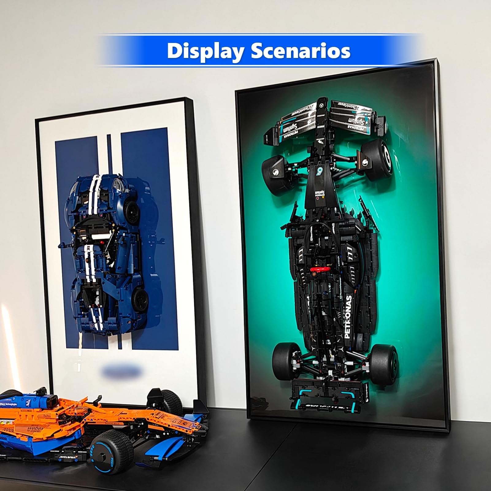 WETCEAOM Display Wallboard Compatible with Lego Technic 2022 GT 42154 Car Wall Mount, Compatible with Lego GT Cars Wall Display Frame Enthusiasts, Only Display Wallboard 1