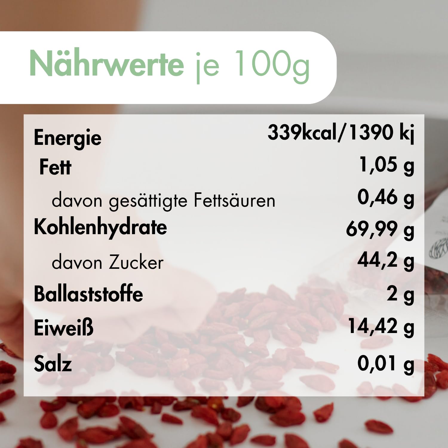 1001 Frucht - Bio Goji Beeren 5kg aus Tibet, Extra Groß, Neue Ernte, Getrocknete, Hochwertige Superfood Beeren in Rohkost Qualität - Jeden Tag frisch verpackte Ware! Hand Made in Germany!