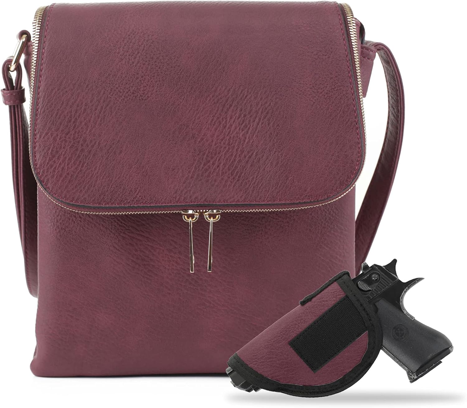 JESSIE & JAMES Cheyanne Concealed Carry Crossbody Bag with Lock and Key