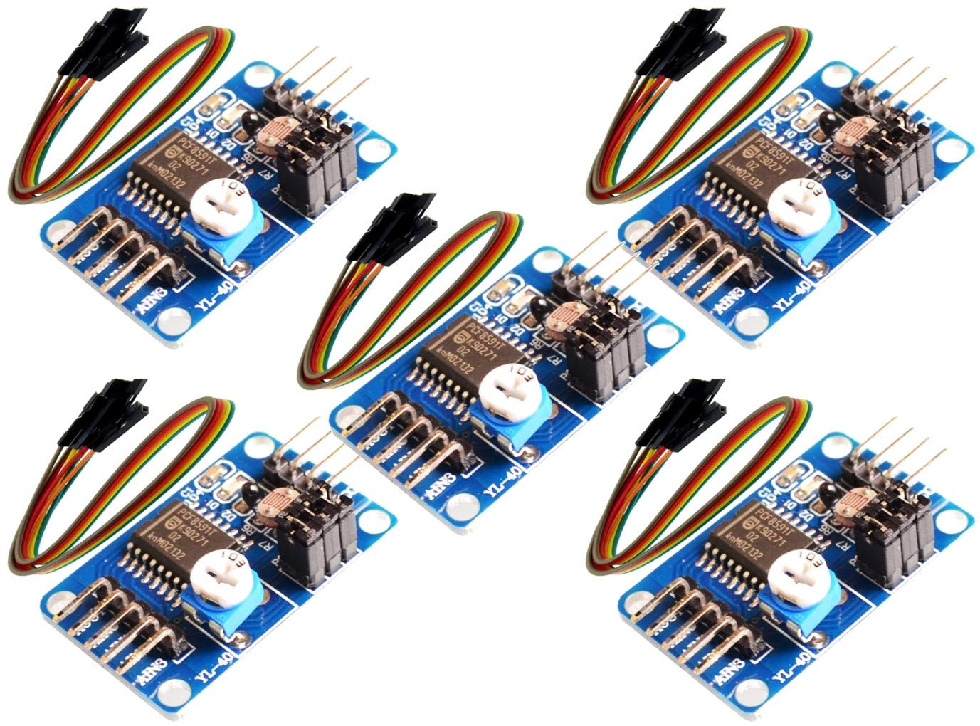 5pcs PCF8591 módulo convertidor AD/DA de conversión de analógico a digital + Cable