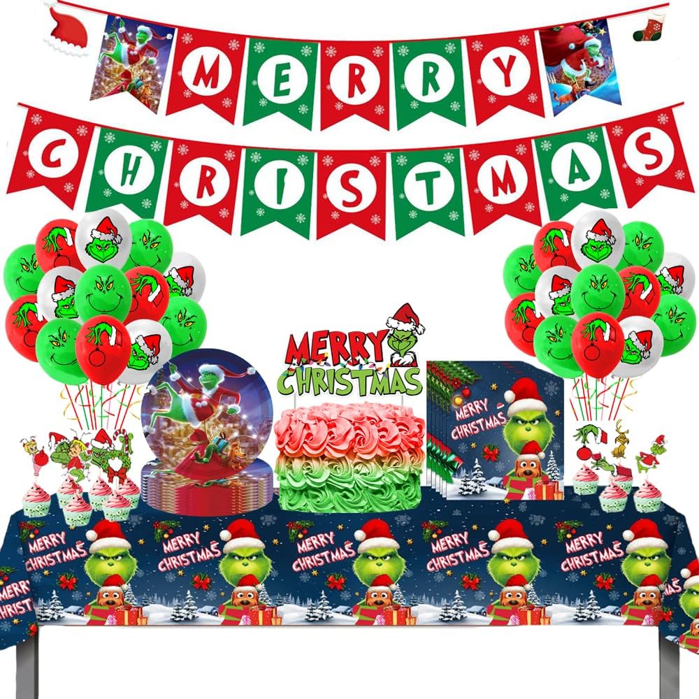 Augweyang Christmas Party Tableware Decorations Supplies Set Included