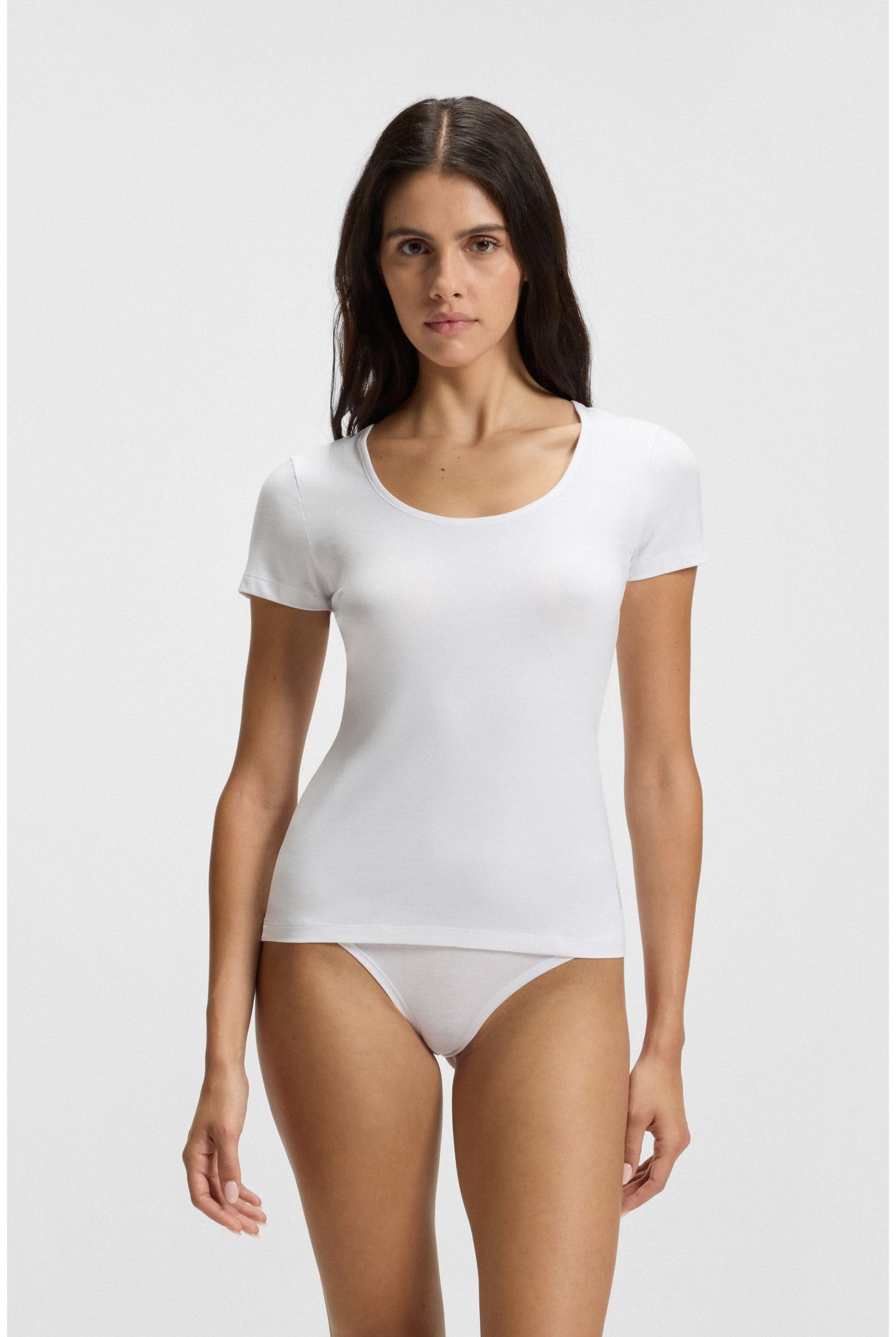 HUGO Damen Twin T-Shirt RN Zweierpack T-Shirts aus Baumwolle