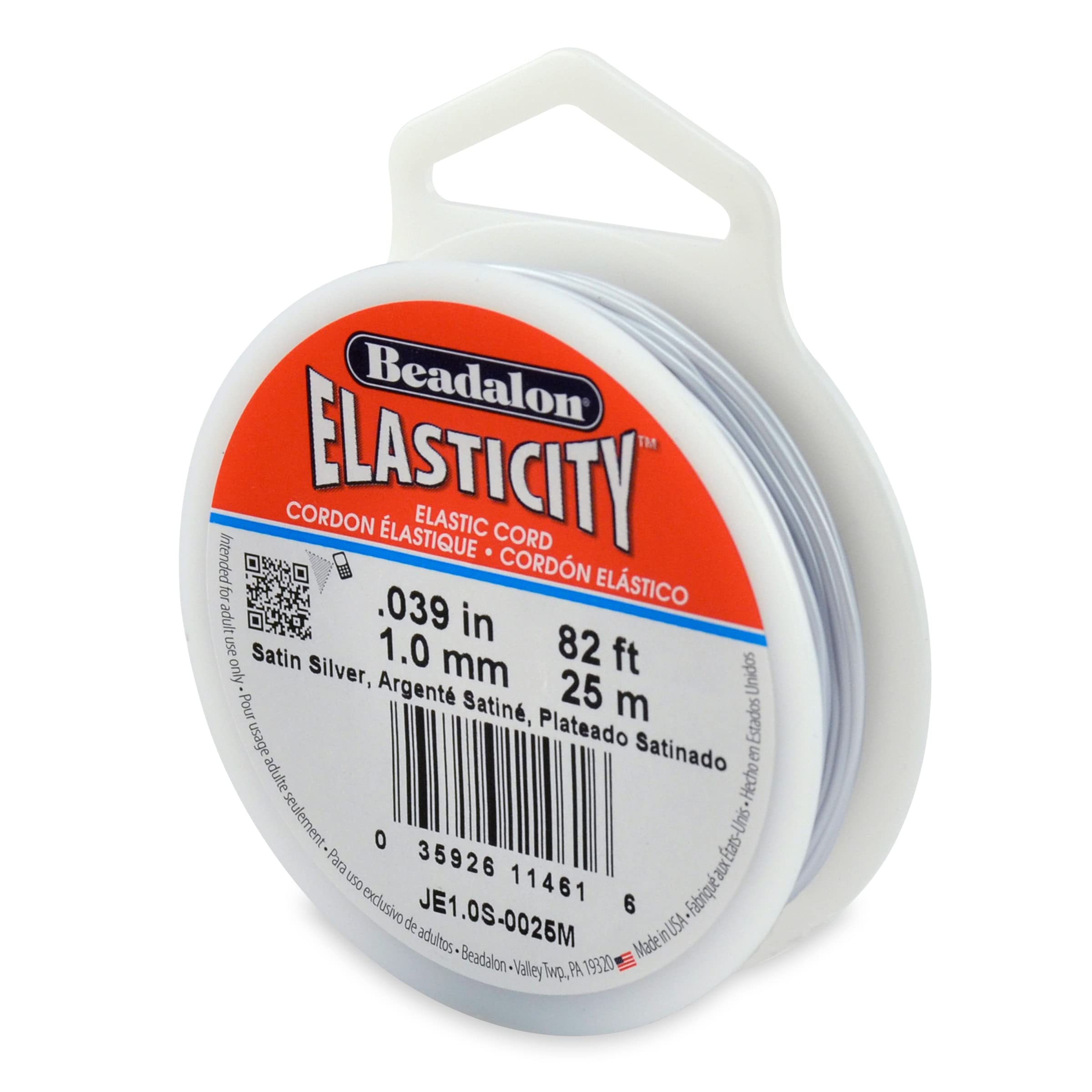 Beadalon Satin Silver 1.0 Mm 25 M Elastcity,