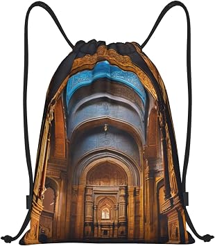 the mumbai filmcity tours Print Drawstring Bags 210D Polyester Backpack Foldable Sports Drawstring Sack Mini Travel Daypack