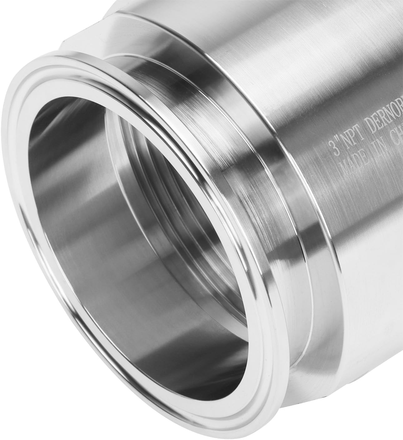 DERNORD 3'' Tri clamp Adapter to 3 inch FNPT Thread Ferrule Sanitary Pipe Fitting