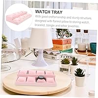 Vista 3 de USHOBE 3pcs Display Tray Jewellery Velour Jewelry Tray Jewelry Organizer Clear Cajas Organizadoras Jewelry Storage Organizer Jewlery Tray 2 Tier