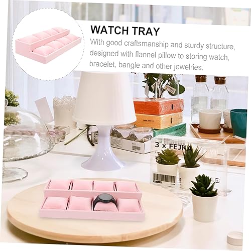 Miniatura 3 de USHOBE 3pcs Display Tray Jewellery Velour Jewelry Tray Jewelry Organizer Clear Cajas Organizadoras Jewelry Storage Organizer Jewlery Tray 2 Tier