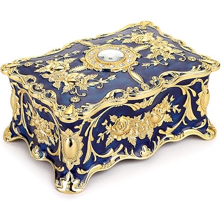 Amazon Bstkey 宝石箱 ジュエリーボックス アンティーク おしゃれ レトロ感たっぷり ジュエリー収納 アクセサリー 収納 小物入れ ボックス インテリア 18 13cm レッド ジュエリー収納 オンライン通販