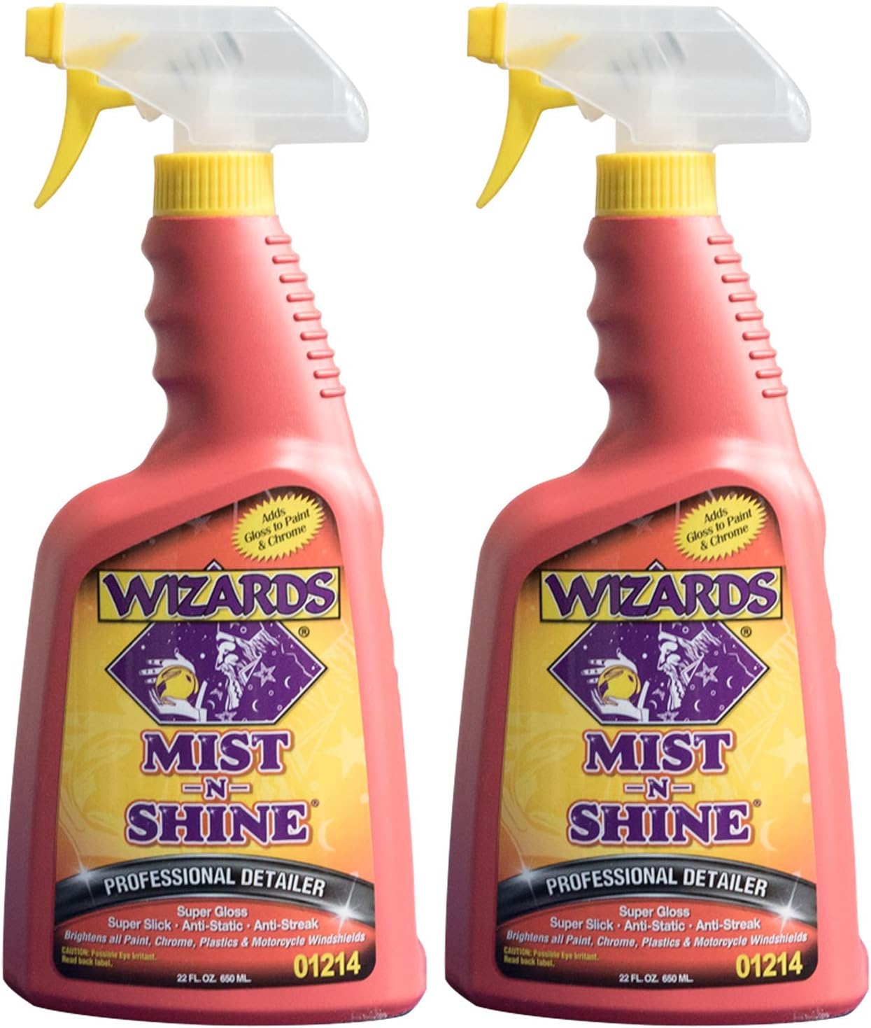 Aeridok Wizards - Mist-N-Shine Professional Car Detailing with a High-Gloss Finish and Surface Protection Spray (2 Pack, 22 oz. Each Bottle)