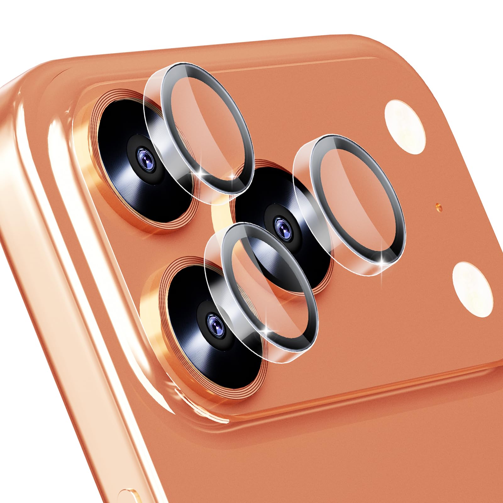 Photo 1 of 2 Pack Camera Lens Protector for iPhone 17 Pro Max 6.9'',iPhone iPhone 17 Pro 6.3'' Tempered Glass Lens Screen Protector Camera Cover Metal Individual Ring for iPhone 17 ProMax/17 Pro 5G 2025,Clear