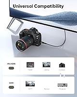Vista 7 de Highwings Cable mini HDMI a HDMI, 10 pies, negro, 4K 60Hz de alta velocidad, cable bidireccional 2.0, adaptador para tableta, cámara y videocámara